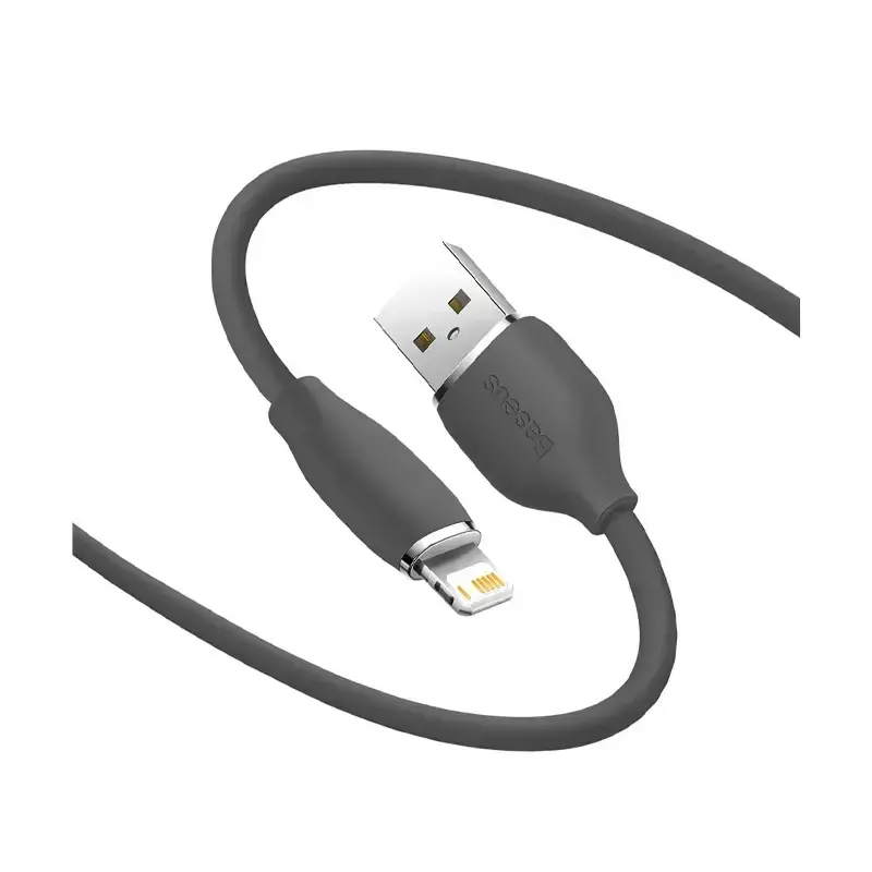 کابل شارژ باسئوس مدل Jelly Liquid Silica Gel Fast Charging Data Cable Type-C To IP 2.4A CAGD000001-2